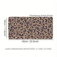 1pc Extra-Large Brown Leopard Print Mouse Pad Large Gaming Mouse Pad Multi-Size Keyboard Desk Mat Rubber Anti-Slip Office Mouse Pad Desk Accessories Keyboard Desk Pad For School Office Gift - Multicolor - View 15