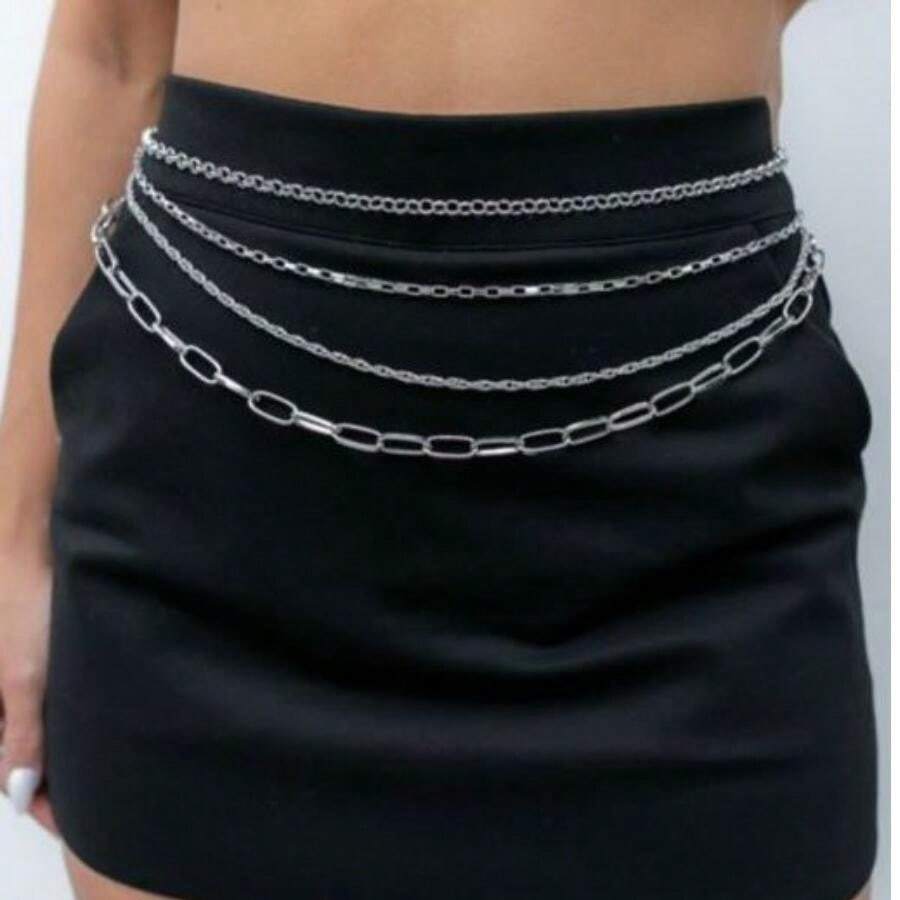 Elegant Chain BeltSexyCuteCasualPartyZinc Alloy - Bạc - Xem 1