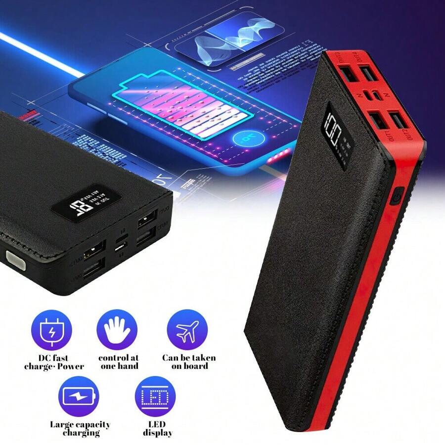 9000000mAh Portable Power Bank USB LCD External Battery Charger For