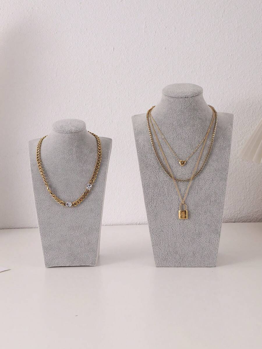 1pc H-Shaped Pendant Necklace Jewelry Display Stand, Chain Necklace Organizersummer Storage Organizer Gift Back To School - Multicolor - View 1