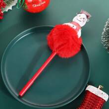 1支欧美圣诞风格卡通公仔中性笔创意儿童书写笔学生节日礼物圣诞老人造型趣味笔圣诞礼物 - 彩色 - 查看 3