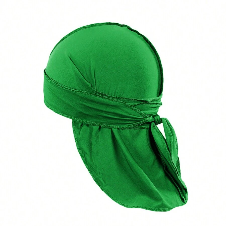 Jordefano 18 Pack Mens Durags Stylish Waves Doo Rag Tail And Headscarf - màu xanh lá - Xem 1
