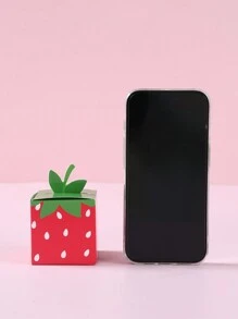 24pcs Sweet Strawberry Print Mini-Size Paper Gift Box, Red Cute Gift Packing Box Holiday Happy Birthday Party Decor Valentine's Day - Multicolor - View 6