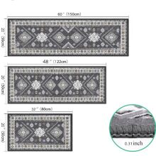 Juego de alfombras de cocina de 3 piezas con tapete antideslizante para cocina, tapetes de cocina lavables para piso, tapete de cocina grueso, tapete para pasillo, lavandería, decoración navideña - Gris - Ver 4