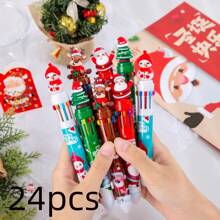 12pcs/4pcs/8pcs Cartoon Christmas 10 Color Pen, Creative Manual Colored Oil Pen, 10 Color Ballpoint Pen, Christmas Gift Cute Cartoon Christmas 10 Color Ballpoint Pen, Multi Color Pen, Christmas Decoration, Christmas Party Gift Christmas Theme 10 Color Ballpoint Pen Set, Personalized Design For Diary & Drawing, Christmas Theme 10 Color Ballpoint Pen Set, Creative, Personalized Design For Diary & Drawing, Excellent Holiday Gifts - Sets - View 21