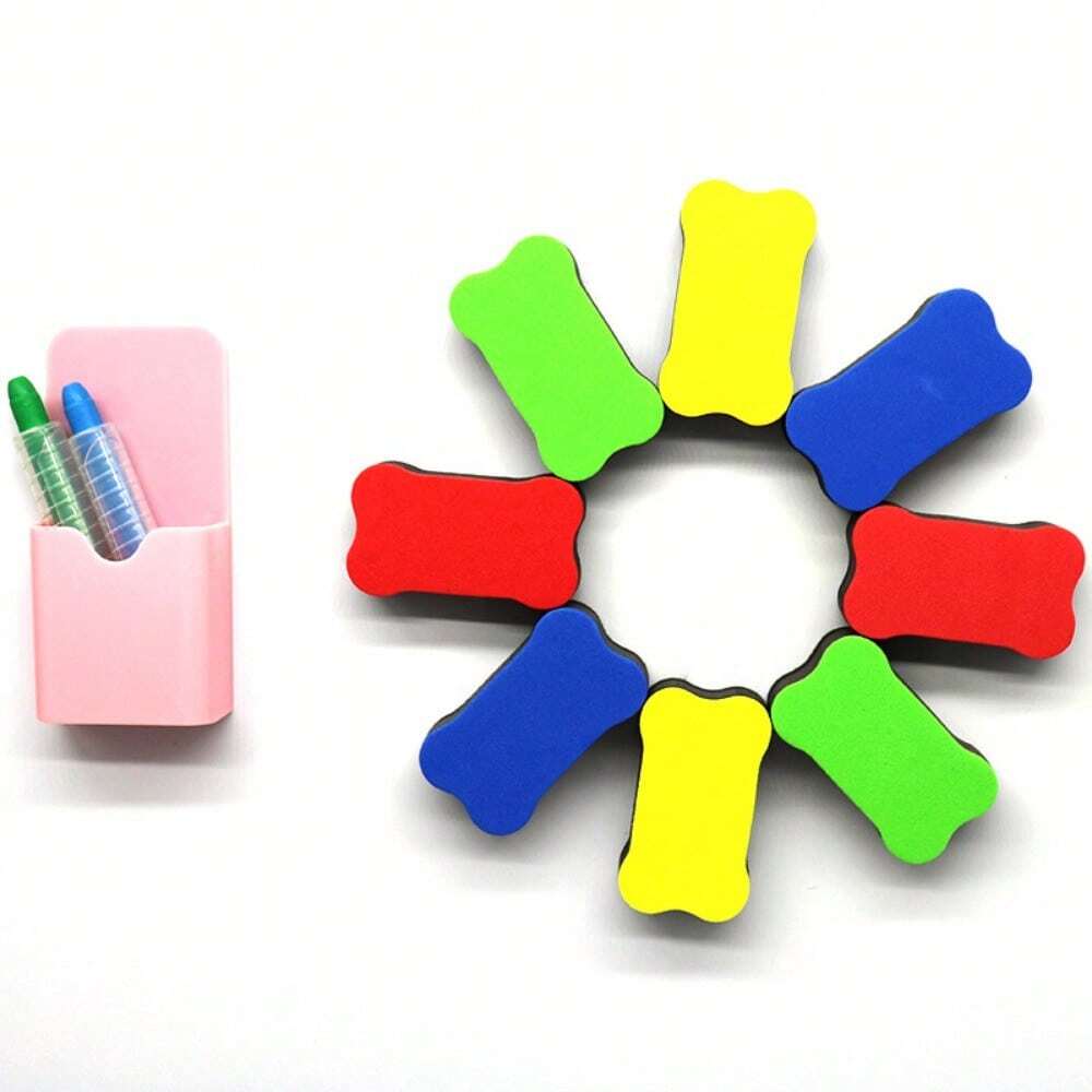 6pcs Random BoneShaped EVA Sponge Erasers Whiteboard