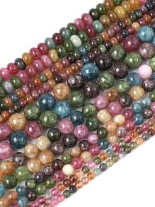 beadia Colorful Synthetic Imitation Tourmaline Circular Spacer Beads For DIY Jewelry Bracelet Accessories 38cm 1 String 4/6/8/10mm