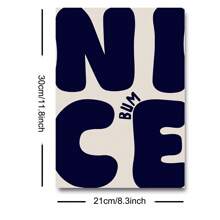 1pc Unframed Nice Bum Bathroom Decor Funny Art Poster Typography Minimalist Painting Canvas Print Wall Picture Ideal Gift For Dorm,Apartment,Restroom,Modern Home Decoration