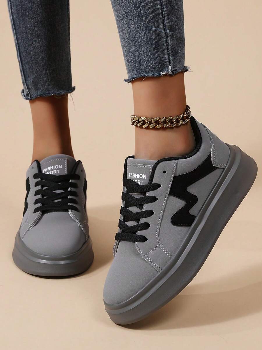 Women's Sports Shoes Fashion Casual Sneakers, Lace Up Lightweight