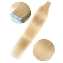20pcs Straight Thick Tape In  Remy Human Hair Extension For Salon  Dark Brown Color 2# 16-26 Inches Silk Straight Double Side Seamless Skin Weft Hair Extension ,Feel - Easy To Apply And Reuse, High Quality Natural Style Tape In Hair  Extentions - S24 - View 2