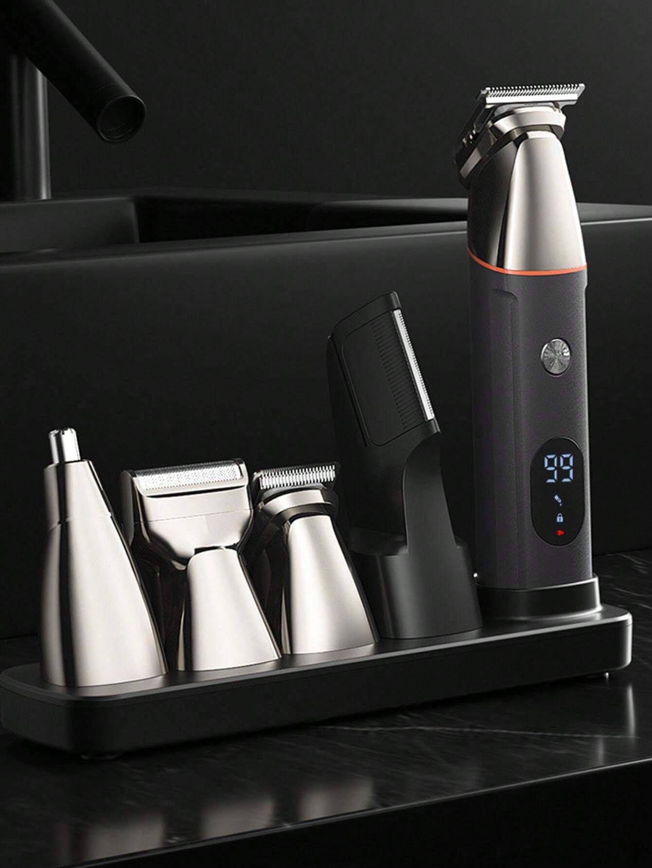 5In1 Cordless Precision Kit For Mustache,AllInOne Men's Beard