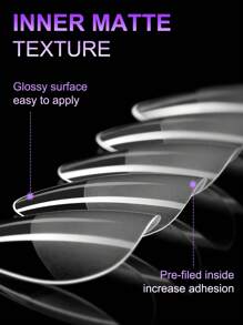 120片/盒 全覆盖假指甲，亚克力美甲用品，半哑光无缝指甲，透明短杏仁形指甲贴纸 - 無色 - 查看 3