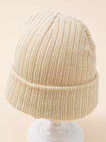 1pc Baby Candy-Colored Stripe Knit Beanie Hat, Soft And Warm For Infant Boys And Girls, Autumn/Winter - Children's Hoodies - View 15