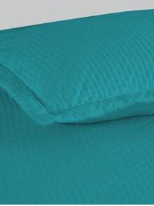 3-Piece Bedspread Quilt Kit Complete Box Bed Ultrasonic Butterfly Quilted - 綠水 - 查看 2