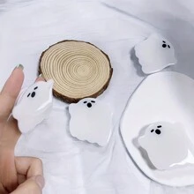 1pc支架恶搞万圣节趣味小众桌面支架扣清新简约可爱手机壳支架伸缩背贴式 - 彩色 - 查看 3