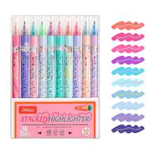 beizhixin 叠色双头荧光笔 学生重点标记笔 双头神奇变色荧光笔 彩色标记笔 容量大 美观度高 经久耐用 - 彩色 - 查看 6