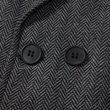 Vintage Men's Herringbone Double Breasted Waistcoat, Lapel Design