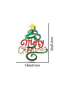 1 件优雅奢华圣诞树胸针，圣诞派对配饰可防止衣柜故障，适合任何场合佩戴，女性圣诞礼物 - B - 查看 5