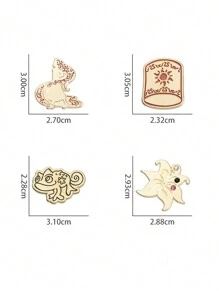 4pcs Cartoon Tangled Princess Enamel Pin Magic Animation Collection Brooches Lapel Badge Birthday Party Jewelry Gifts For Friends - Multicolor - View 7
