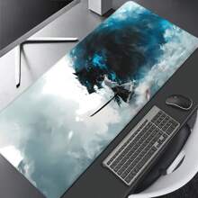 Alfombrilla de ratón con diseño de samurái japonés y lobo de anime, extra grande para escritorio, impresión HD, personalización precisa, disponible en varios tamaños, base de goma antideslizante de alta calidad, costura en todo el borde, adecuada para uso doméstico y oficina, gran regalo para amigos - dibujos animados - Ver 8