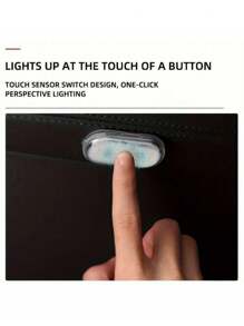 Đèn đọc sách LED mini cảm biến chạm ngón tay có thể sạc lại bằng USB, thích hợp cho cắm trại, chiếu sáng trong nhà, chiếu sáng ban đêm để tránh thương tích, 150mAh - Nhiều màu - Xem 5