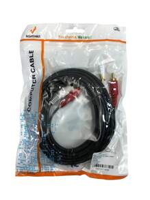 1 Pieza Cable de audio dual 2 RCA para CD estéreo amplificador de DVD mezclador DJ PA - Negro - Ver 8