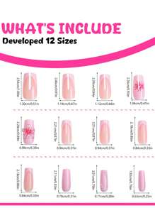 24 chiếc móng tay giả kiểu Y2K Baddie Style siêu dài, đầu móng màu nude và hồng kiểu Pháp có miếng dán hoa 3D, thích hợp cho phụ nữ và trẻ em gái dự tiệc, đám cưới, trang phục hàng ngày, đi kèm bộ dụng cụ - Nhiều màu - Xem 5