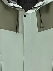 1 件男士户外徒步三合一羊毛夹克，防静电，防风，防水，保暖内衬，秋冬 - 綠色 - 查看 3