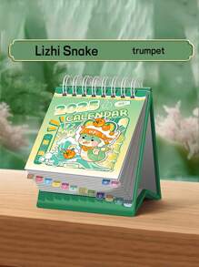 1pc New Capybara Planner, Cartoon Creative Desk Decor, Ins Style Snake Year Habit Tracking Planner, Mini Classroom Small Calendar, Office Desk Calendar, 2024 Nov - 2025 Dec Full Year Self-Discipline Tracker - Calendar Planner [November 2024 - December 2025] - View 12