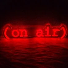 Papan Neon "On Air" untuk Gamer - Papan Lampu Streaming/Rekaman Langsung – Papan LED Merah Keren untuk Studio, Dinding, Kamar Tidur, Dekorasi Ruang Game, Didukung USB 5V. - merah - View 5