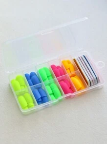 Bộ 120 đầu móng vuông lì nhiều màu + 5 dũa móng, Thu/Đông - Nhiều màu - Xem 3