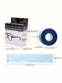 200 副/盒 一次性眼镜腿套 染发造型工具 美发 DIY 理发师眼镜保护器配件、返校、旅行度假必需品、女士发饰 - 黑色 - 查看 4