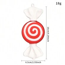 Mặt dây chuyền trang trí kẹo mini nhiều màu 6 inch, trang trí cây thông Noel - Phiên bản ren đỏ - Xem 14