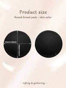 1 对圆杯胸垫，透气 8 孔聚拢分体隐形垫，适合女士运动胸罩和泳衣 - 黑色 - 查看 10