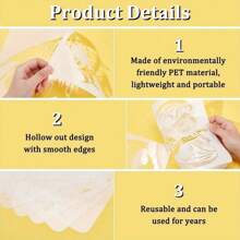 Khuôn vẽ tranh nhựa PET hình tòa nhà thành phố Khuôn vẽ tranh hình vuông lớn Khuôn vẽ tranh tòa nhà hiện đại Khuôn vẽ tranh có thể giặt tái sử dụng cho các dự án thủ công trong nhà và ngoài trời - trắng - Xem 6