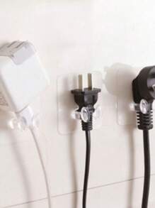 9Pcs Strong Kitchen Hook Transparent Adhesive Wall Hook Creative Socket Wall Hooks Promotion - 彩色 - 查看 2