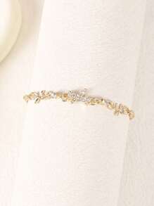 8 pièces/1 pièce Bracelet charmant avec perles, strass et zirconium cubique en forme de papillon, convient pour le port quotidien et les fêtes