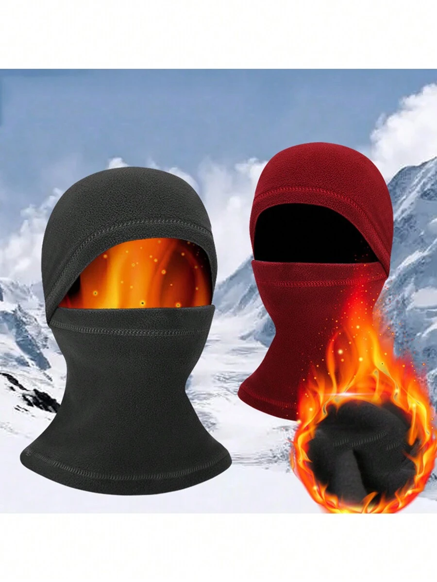 Ski Mask Full Face Cover Winter Warm Fleece Balaclava Face Mask, Soft Winter Ski Mask For Men Women Cold Weather - A - View 1