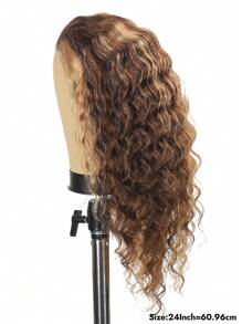 Eulisi 5x5 Deep Wave Closure Wig Highlight Ombre 5x5 HD Lace Closure Wigs Human Hair For Women 180% Density P4/27 Honey Blonde Wet And Wavy Lace Front Wigs Glueless Curly Wigs 26 Inch Halloween Costumes - Piano Color - View 6