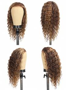 Eulisi 5x5 Deep Wave Closure Wig Highlight Ombre 5x5 HD Lace Closure Wigs Human Hair For Women 180% Density P4/27 Honey Blonde Wet And Wavy Lace Front Wigs Glueless Curly Wigs 26 Inch Halloween Costumes - Piano Color - View 8