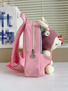 兒童包卡通鹿裝飾撞色 - 彩色 - 查看 4