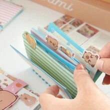 1 pieza Cuaderno espiral de Capibara, Libreta de estudiante de escuela intermedia/primaria, Diario suelto en tamaño A7, Diario de aprendizaje, Bloc de notas, Cuaderno de práctica, Cuaderno de ejercicios para estudiantes, Cuaderno grueso