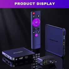 Caja de TV H96 Max V12 con control remoto, Android 12, 4G 32GB Dual Wifi, reproductor de medios 4K HD, TVBOX, procesador RK3318, enchufe de la UE - Negro - Ver 9