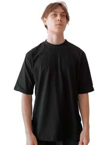 Kit 3 Oversized Streetwear T-Shirts Basic Plain Short Sleeve Mesh Comfortable Men's Fashion Sweatshirt - 紅色 - 查看 4