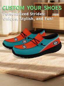 1 Pair Miami Baseball Name Custom Loafer Shoes, Personalized Name Loafer Shoes, Custom Name Thick Sole Loafers Of E-TPU, Personalized Loafer Shoes, Name Loafers, Personalized Loafer Shoes For Women And Men, Unique Loafer Shoes, Christmas Gift For Mom/Dad/Her/Him/Girlfriend/Boyfriend/Wife/Husband/Friend.