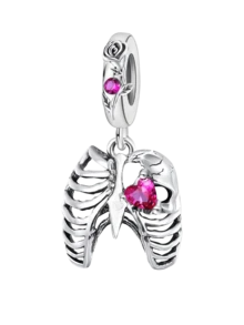 1 Mặt dây chuyền hình trái tim mạ bạc Giáng sinh phù hợp làm vòng tay trang sức DIY cho phụ nữ - Bạc - Xem 4