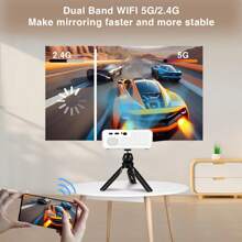 BDQ Mini Projector ,Electric Focusing Upgraded 1080P HD Projector, 800Lm Portable Projector With Tripod, Movie Projector Compatible With Android/IOS/Windows/AC/HD/USB - View 4