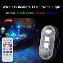 2/4/6/8/12/16pcs Wireless LED Lights With Remote Control, High Brightness Anti-Collision Lights, 8-Color USB Rechargeable, Mini Drone Night Lights, Suitable For Cars, Drones, Airplanes, Motorcycles, Bicycles, Daily Halloween Gifts, Car Accessories - 6 cái - Xem 6