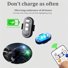 2/4/6/8/12/16pcs Wireless LED Lights With Remote Control, High Brightness Anti-Collision Lights, 8-Color USB Rechargeable, Mini Drone Night Lights, Suitable For Cars, Drones, Airplanes, Motorcycles, Bicycles, Daily Halloween Gifts, Car Accessories - 6 cái - Xem 3