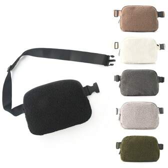 1 stuk herfst en winter pluche sporttas draagbare lichtgewicht heuptas mobiele telefoon heuptas outdoor hardlooptas wandeltas fietstas mode casual eenvoudige reis borsttas heren tas dames tas studenten tas